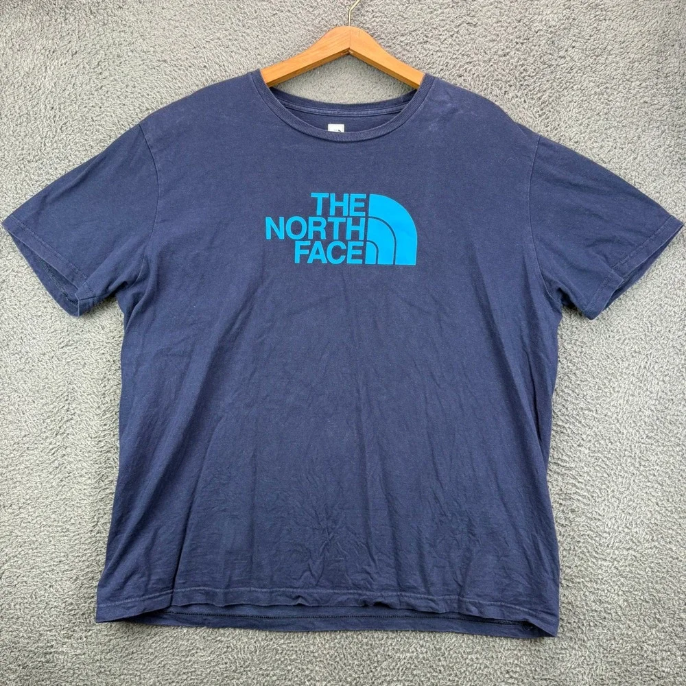 The North Face Mens XL Navy Blue Short‎ Sleeve Graphic Logo T-Shirt NF0A3X6P